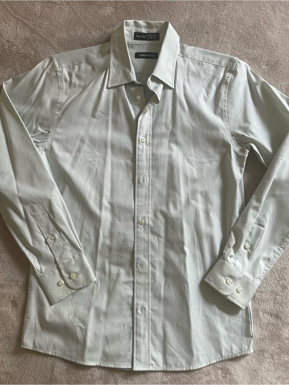 Nordstrom Men’s Light Green Dress Shirt - Classic Collar
